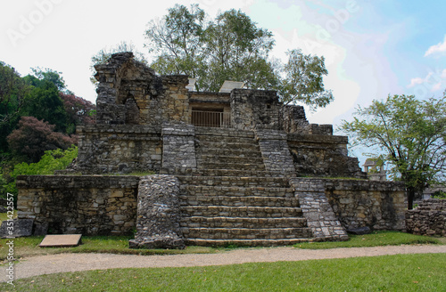 Palenque, Chiapas / Mexico - April 14 2011 important archeological mayan site