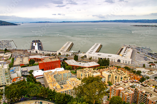 Panoramic view of Embarcadero Promenade in San Francisco