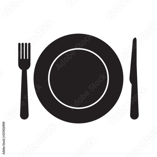 plate with fork and knife