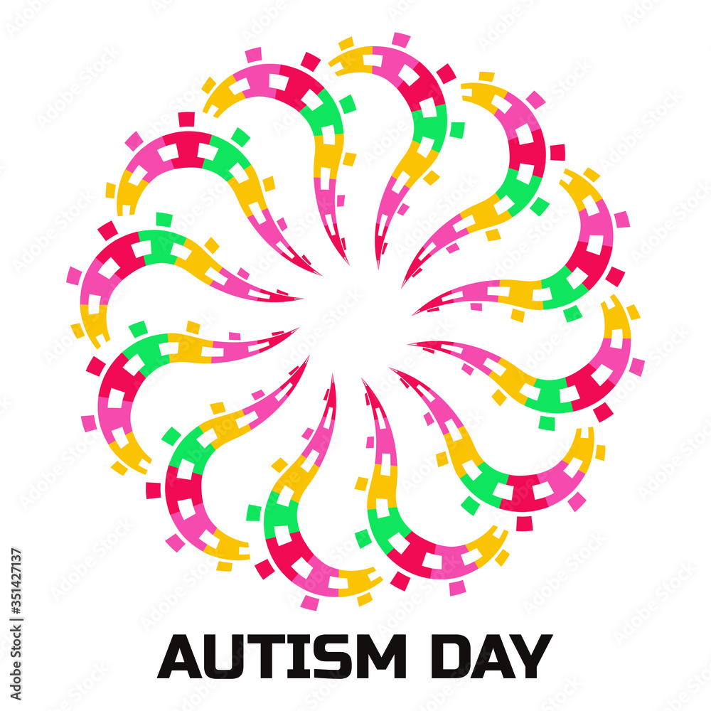 Autism Awareness Day. Flower concept stock vector Autism Awareness Day. Flower concept stock vector