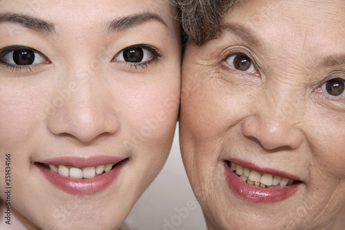 Close-up of woman and senior woman