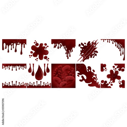 collection of dripping blood background