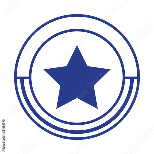 seal with star line style icon