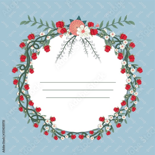 Floral frame with copyspace