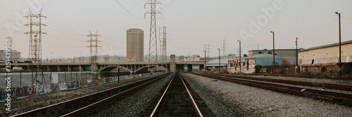 Railroad traks in Los Angeles, California