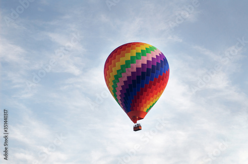 hot air balloon in flight