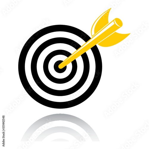 Dartboard with arrow