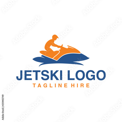 Jetski Logo Designs Vector Illustration