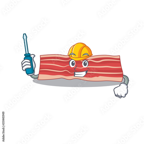 Bacon caricature design concept worked as an automotive