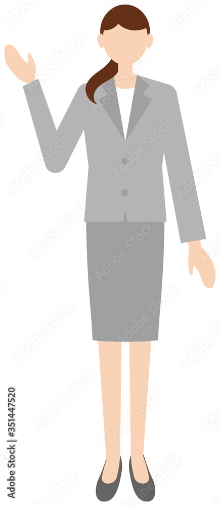 Vector image of business women in office uniform Vector image of business women in office uniform