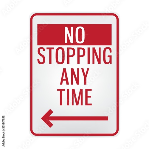 no stopping signboard