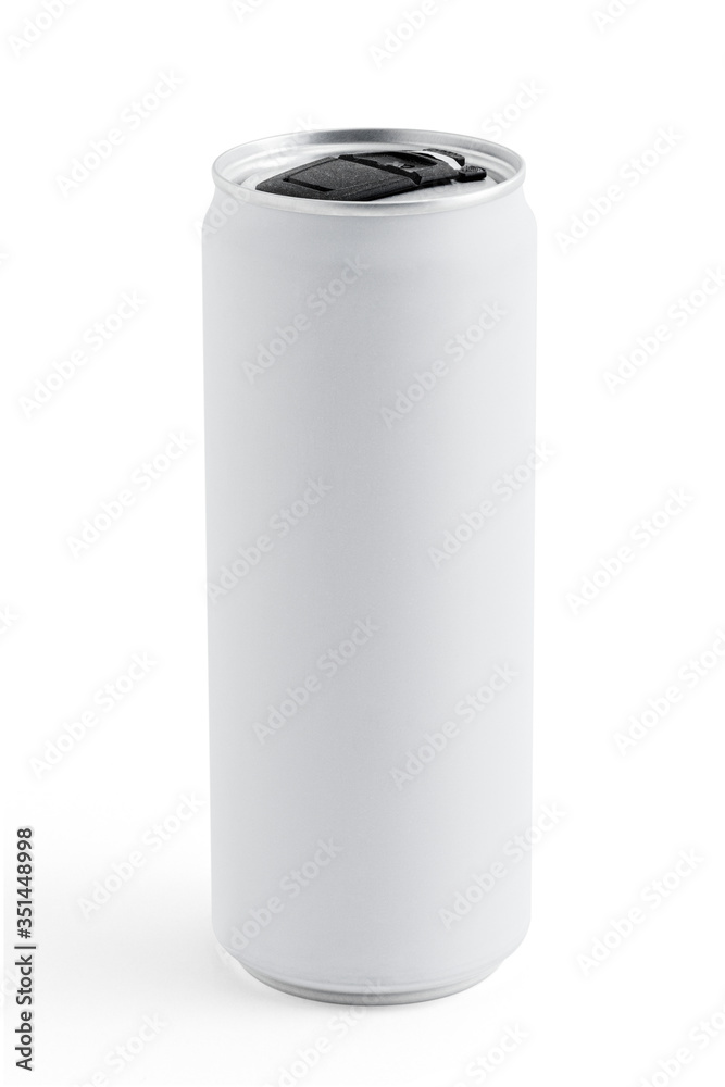 Resealable minimal white beverage can Resealable minimal white beverage can