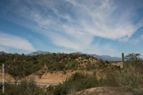 Landscape View of the Highway that leads you to Miraflores Mexica town