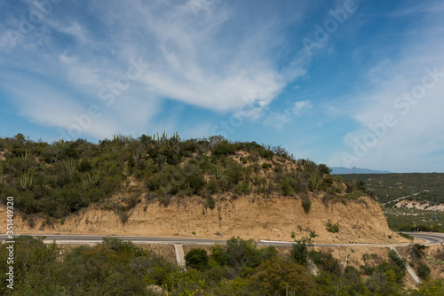 Landscape View of the Highway that leads you to Miraflores Mexica town