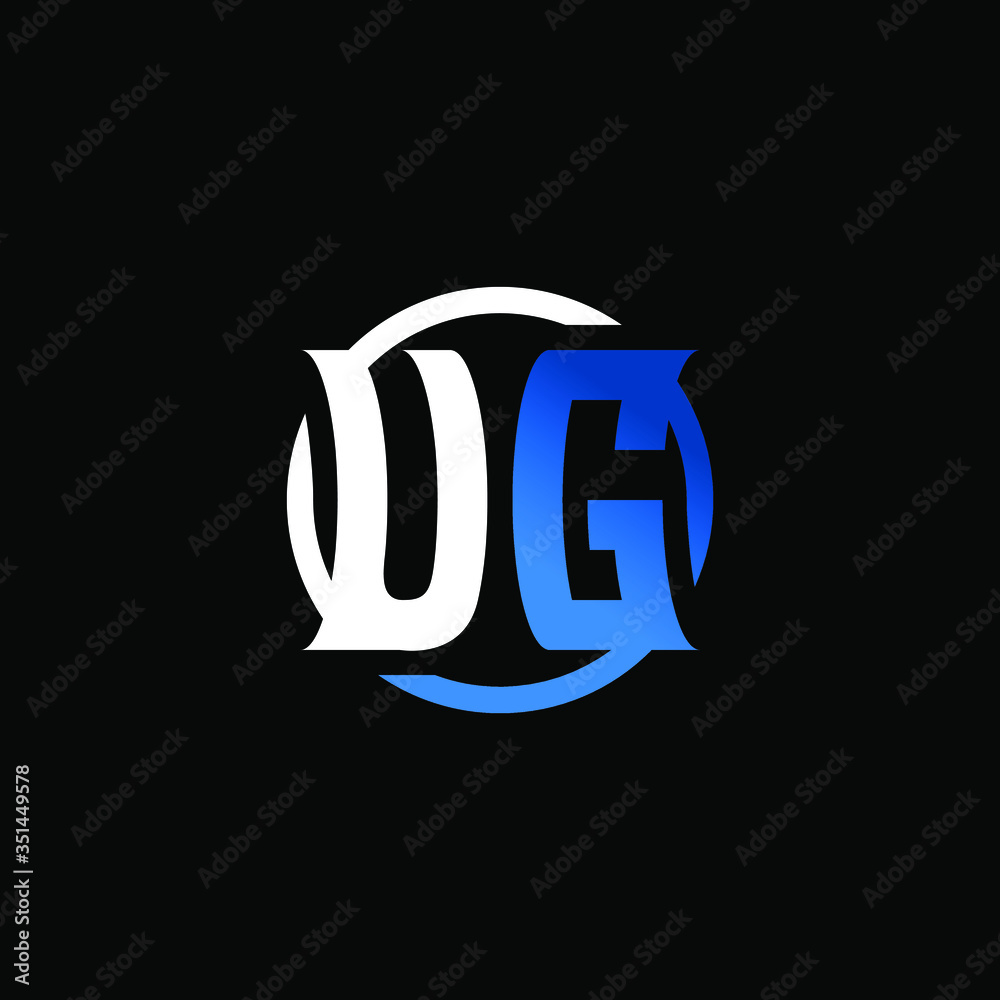 Initial Letter UG Circle Logo Design	