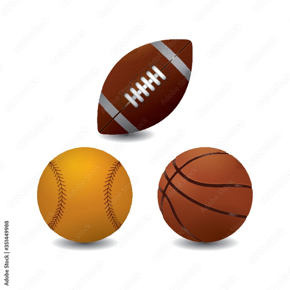 Collection of sport balls Collection of sport balls