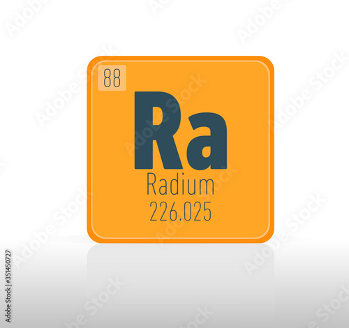 Radium periodic table single element.