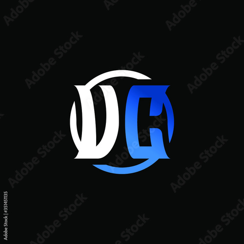 Initial Letter VC Circle Logo Design	