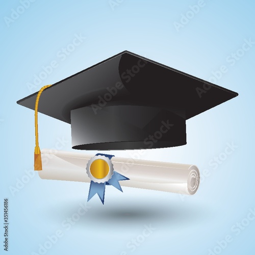 mortarboard and scroll