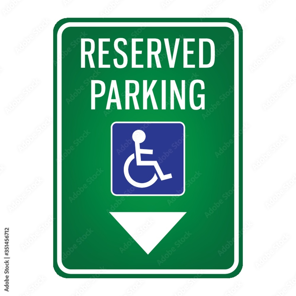 parking reserved for handicap signboard parking reserved for handicap signboard