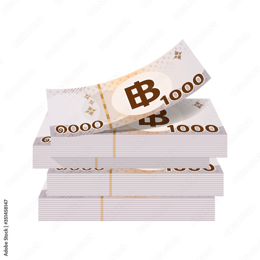 Pile 1000 Baht Banknote Money Thai Isolated On White Thai Currency One pile-1000-baht-banknote-money-thai-isolated-on-white-thai-currency-one