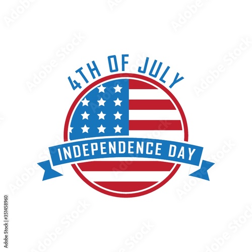 USA independence day banner illustration.