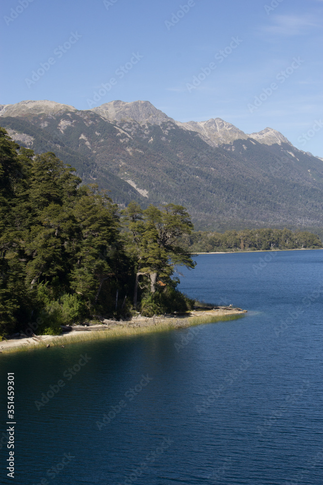 lake in the mountains of patagonia