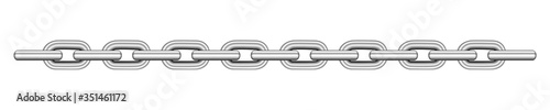 silver chain isolated on white background, silver chain steel, illustration chains
