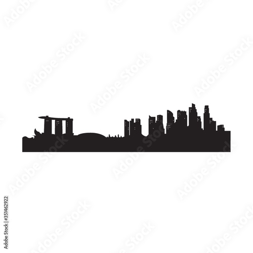 silhouette of an urban city