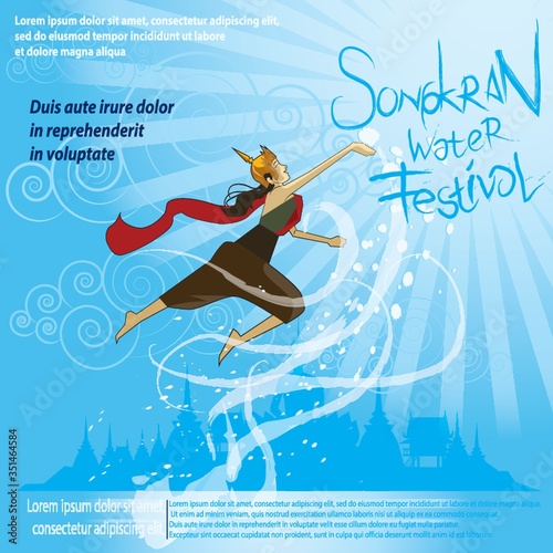 songkran water festive poster