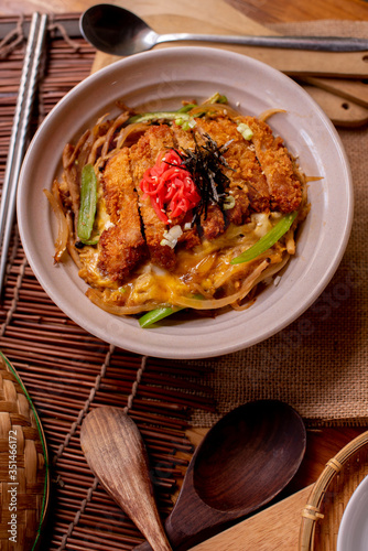 Egg Tonkatsu Sauce with Rice
