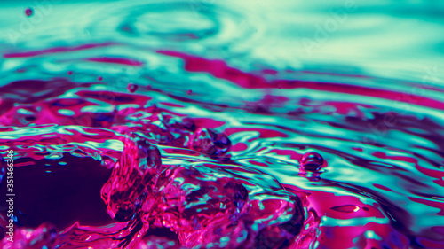 Vibrant neon liquid textured background