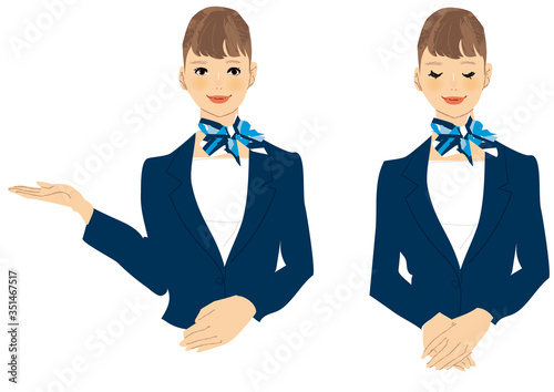 紹介　女性　イラスト　セット