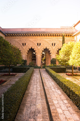 Palacio Aljaferia, fortified medieval Islamic palace in Zaragoza, Spain