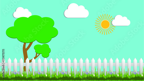 kids room vector nature wallpaper