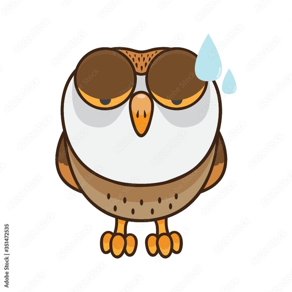 Fototapeta premium Owl feeling nervous