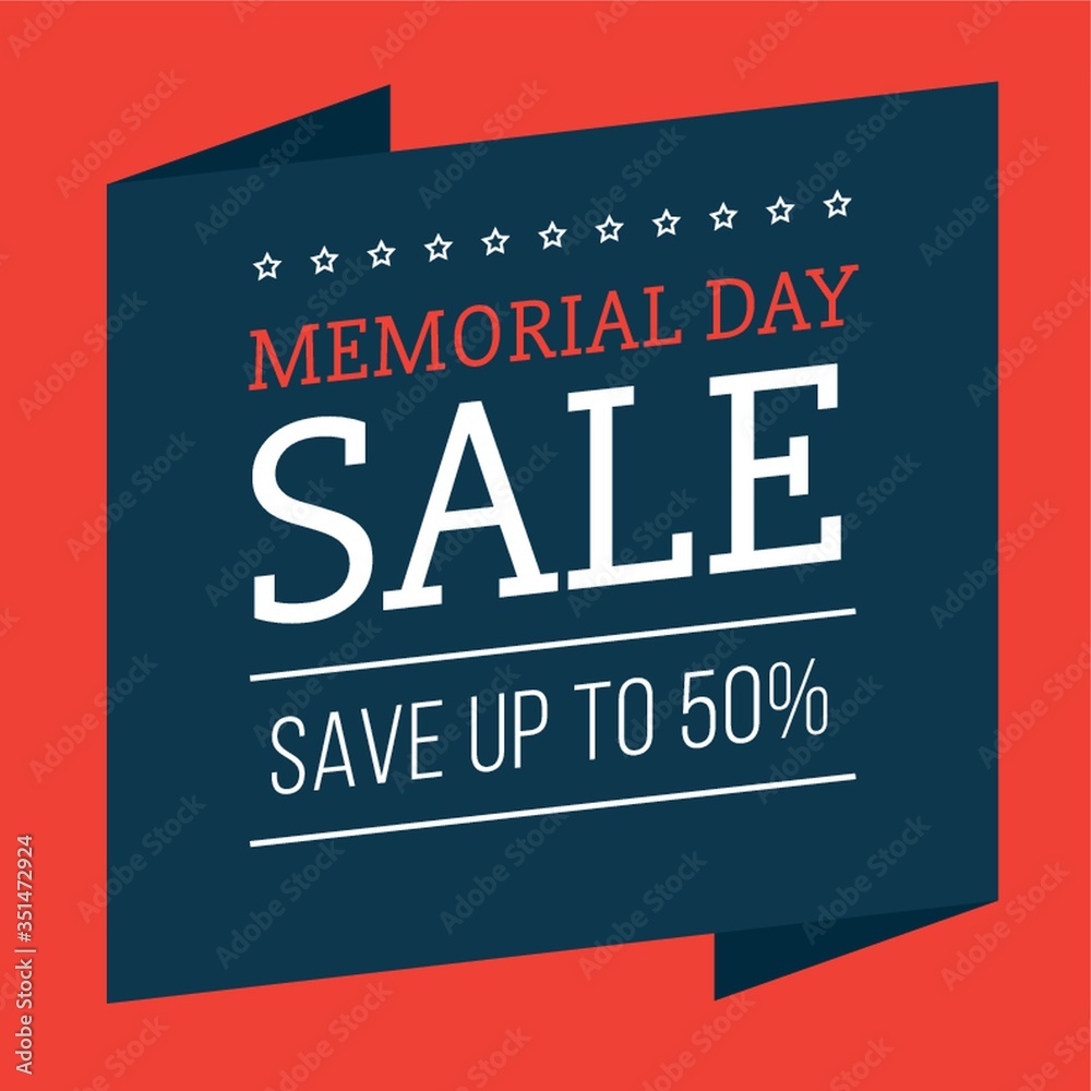Fototapeta premium Memorial day promotion.