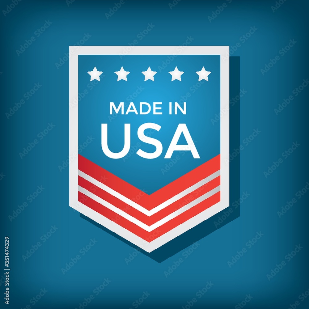 A made in USA label illustration.