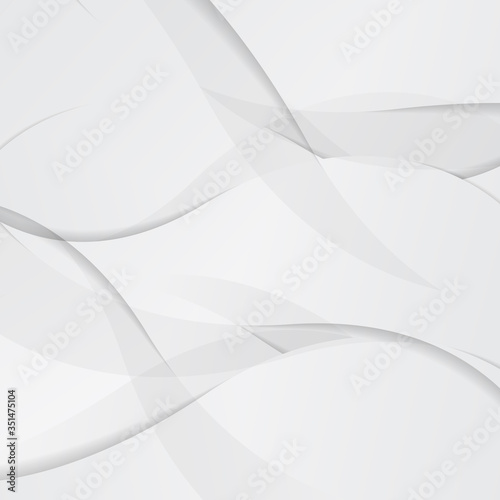 White Modern Fluid Background Composition Idea with Waves and Shadows for Business Branding Design or Advertisement Projects