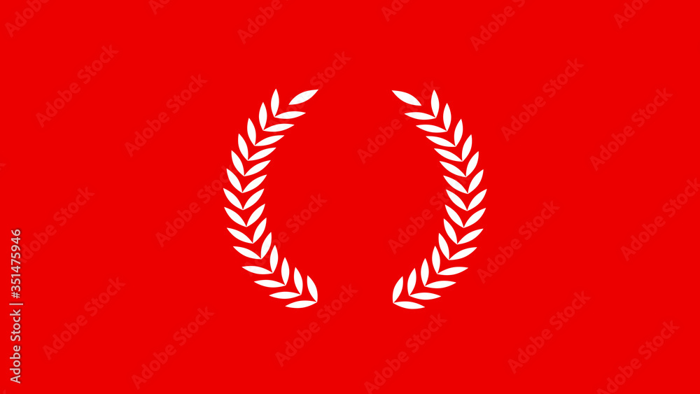 Fototapeta premium Red background on white wheat icon,New wheat icon