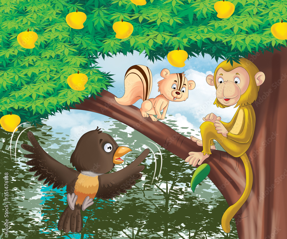 Squirrel Monkey Cartoon