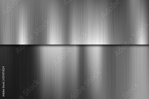 Dark Gray Brushed Metal Texture with Abstract Background Shadow Element