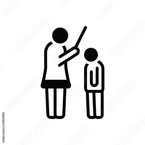 Black solid icon for punishment