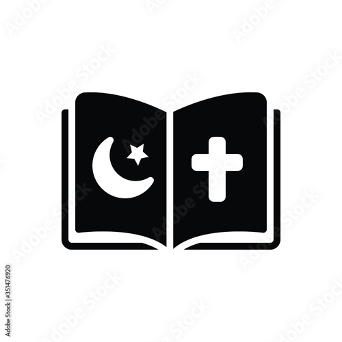 Black solid icon for religious