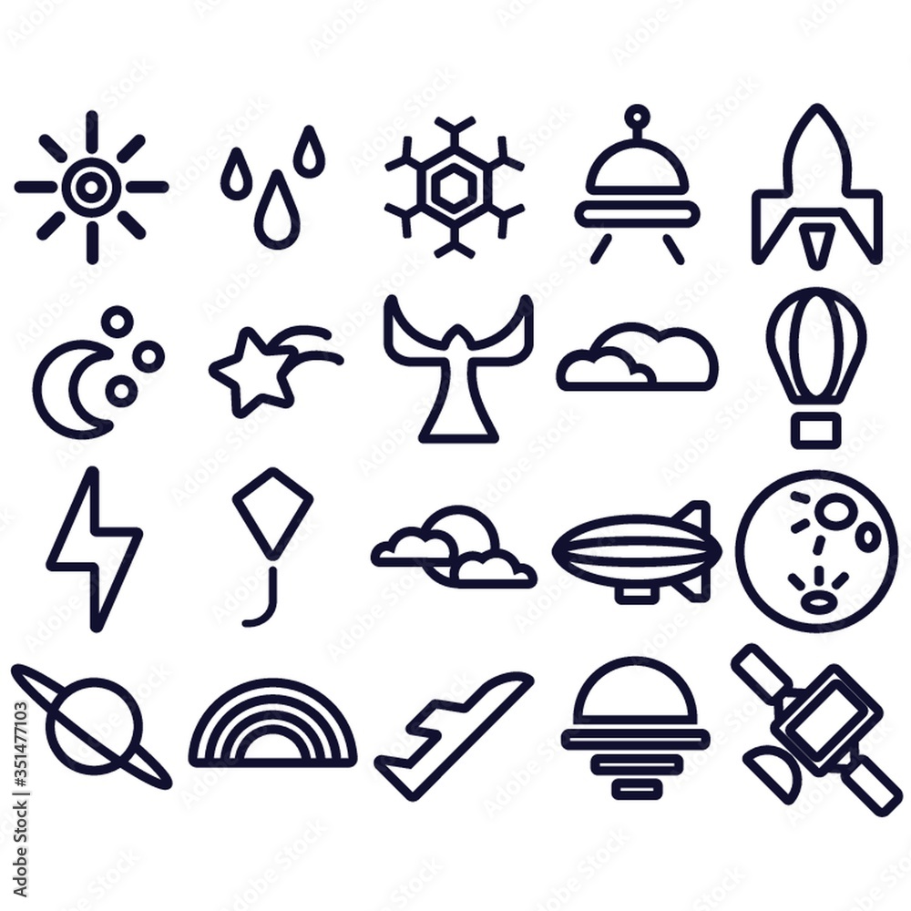 A weather icons illustration.