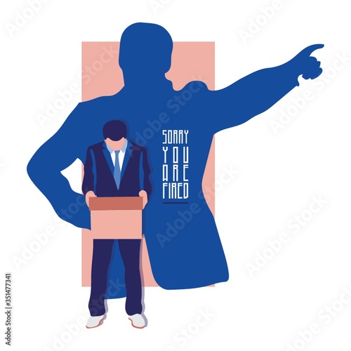 Employee being fired illustration.