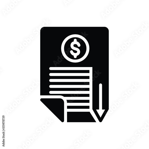 Black solid icon for owe