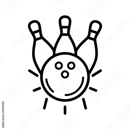 bowling ball icon design vector template