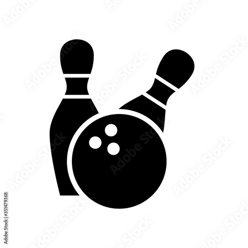 bowling ball icon design vector template