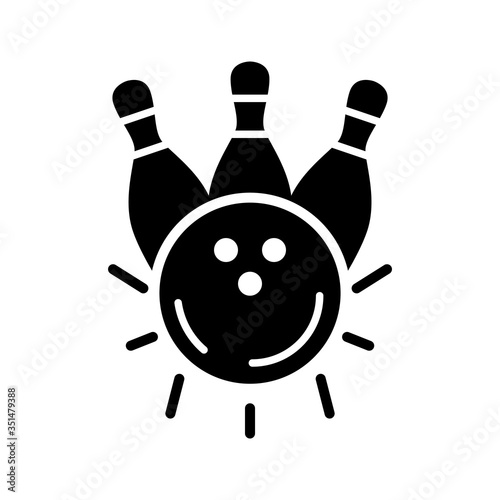 bowling ball icon design vector template